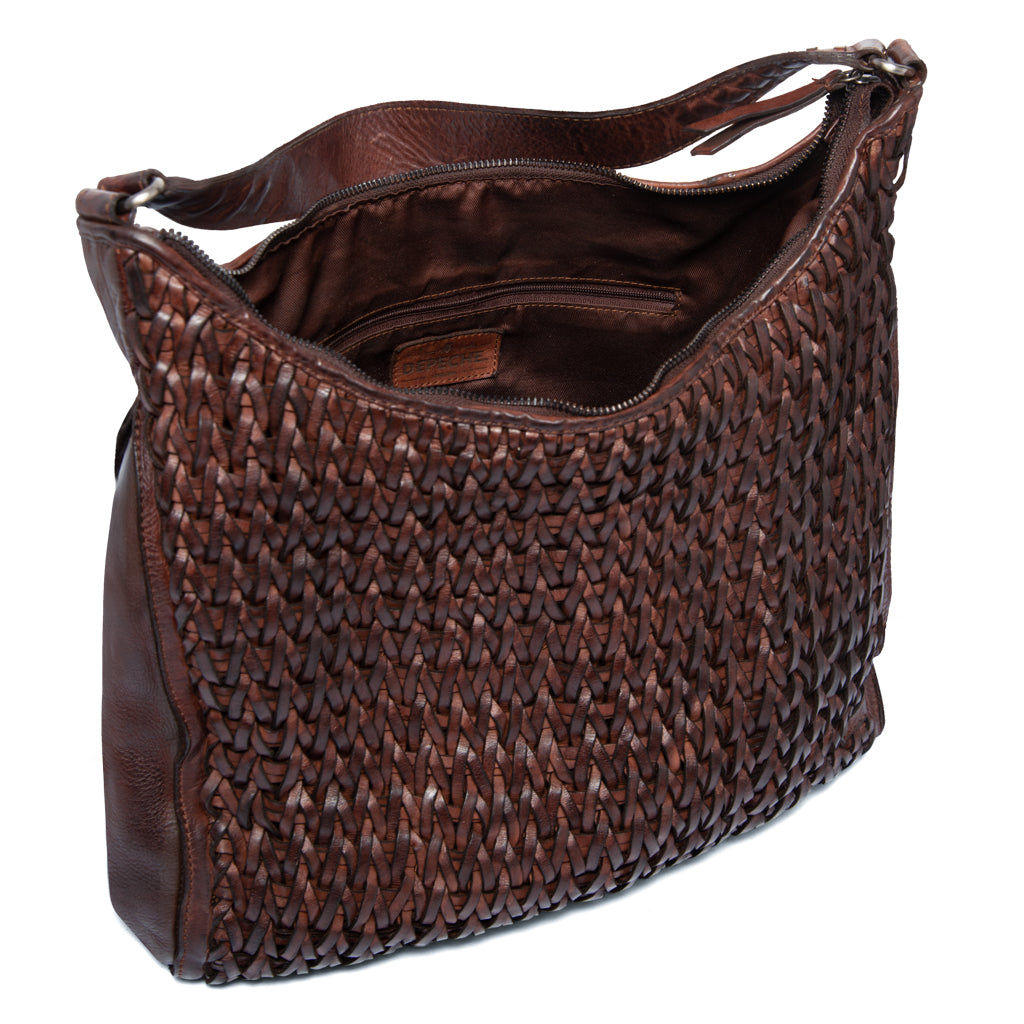 SKULDERTASKE MED FLET, BROWN