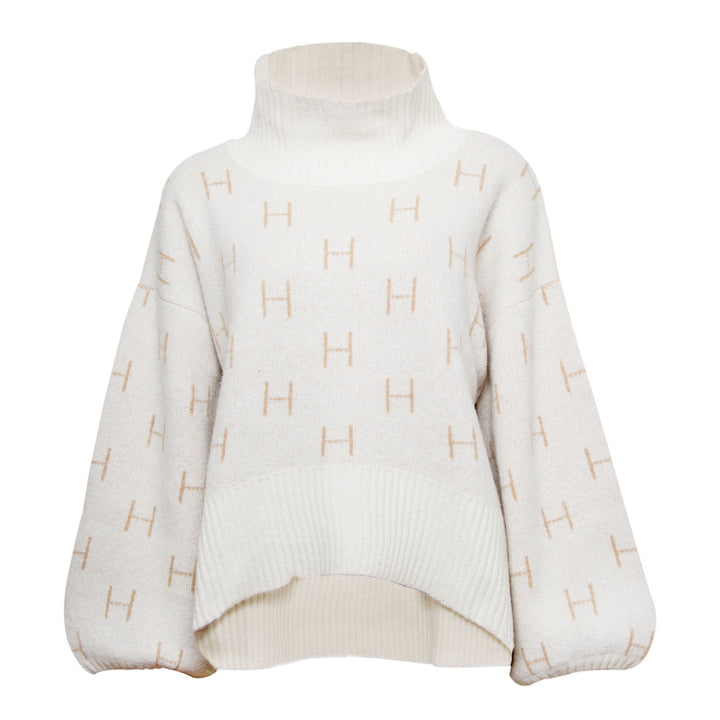 KORT FAM SWEATER, CREME - Butik VIVI